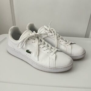 Lacoste Women’s Tennis Shoes Sz 8 White Sneakers Low Tops Preppy Academia Y2K